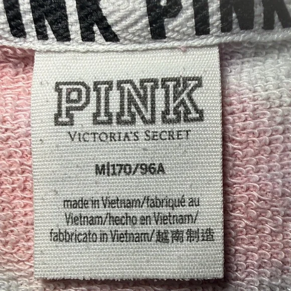 PINK Victoria's Secret Tie Dye Zip Hoodie Medium - Picture 6 of 7